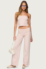 Lilah Striped Fold Over Pants