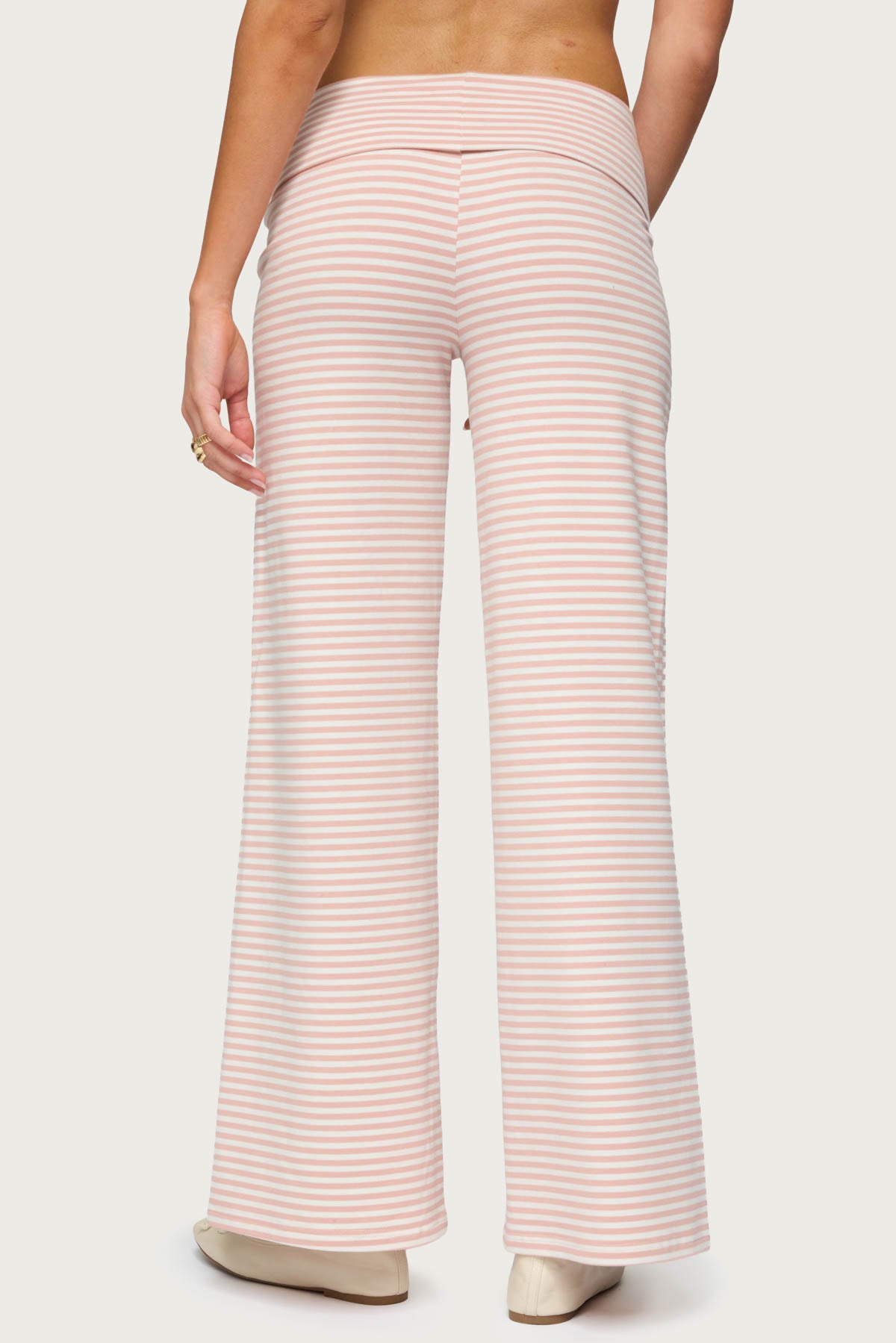 Lilah Striped Fold Over Pants