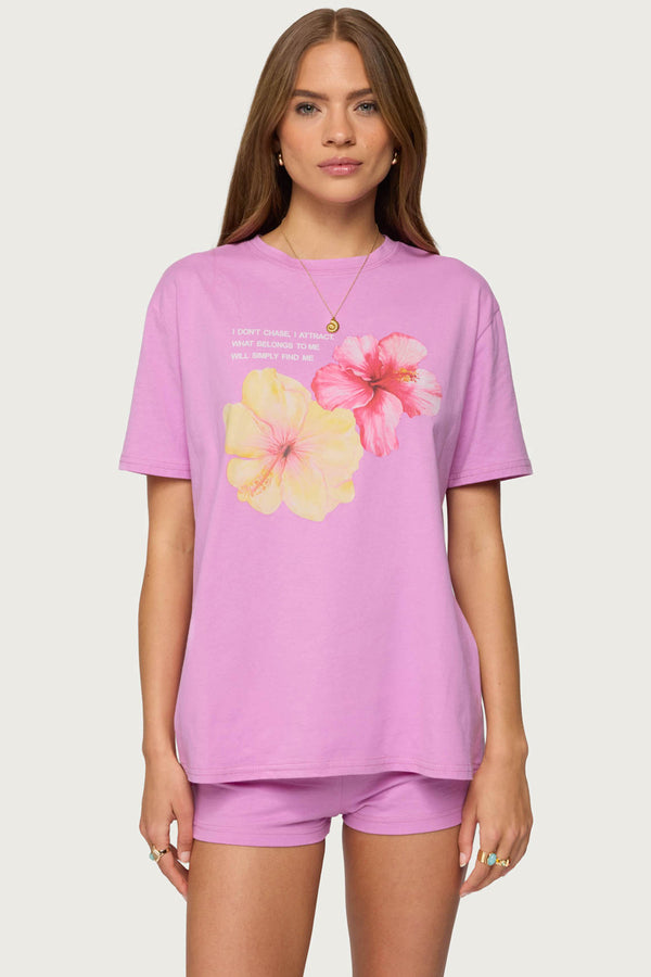 Fleur Hibiscus Graphic T Shirt view 2