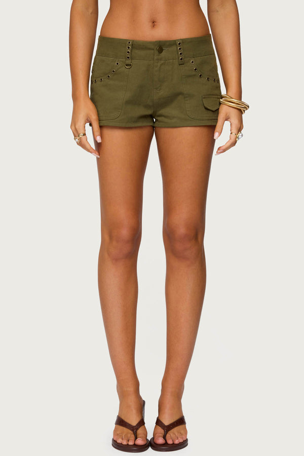 Hazen Grommet Low Rise Shorts view 2