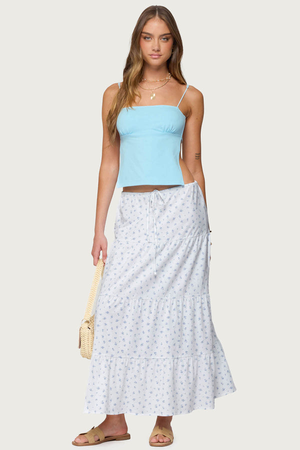 Charley Floral Tiered Maxi Skirt view 1