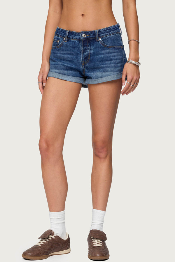 Rylin Low Rise Denim Shorts view 2