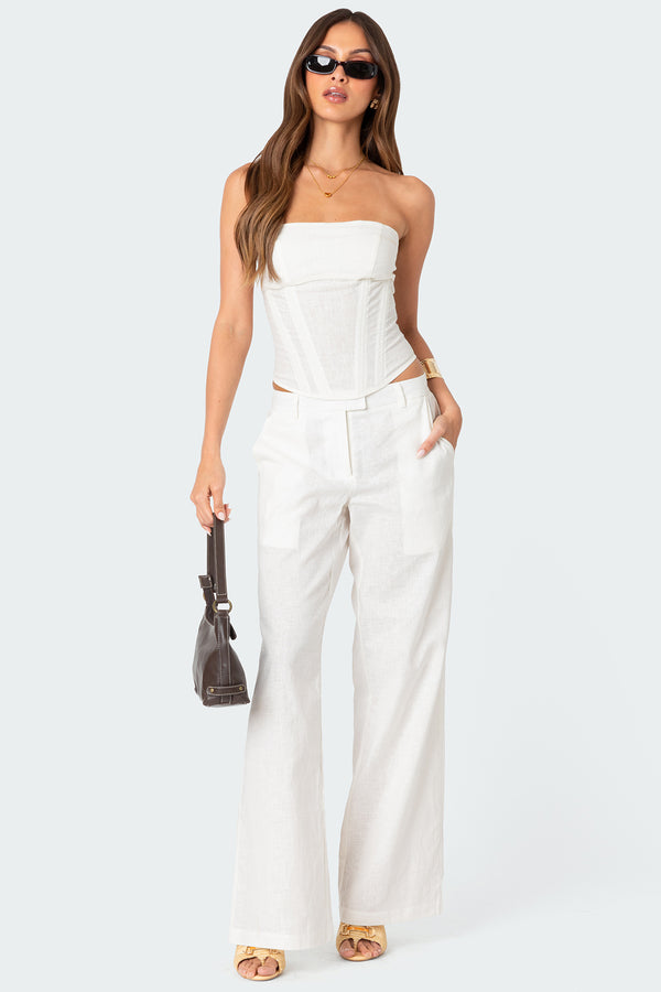 Arya Linen Look Corset view 2
