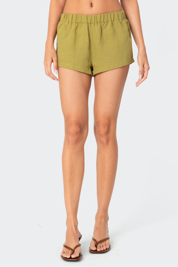Arden Linen Look Shorts view 2