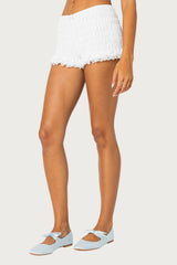 Tali Scrunch Lace Trim Shorts