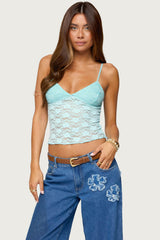 Eira Sheer Lace Tank Top