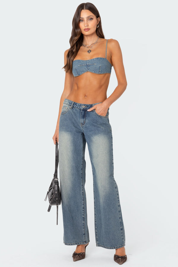 Brandy Denim Bralette view 2