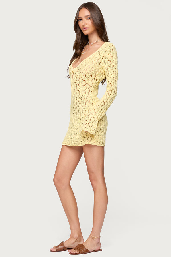 Brie Cut Out Crochet Mini Dress view 2