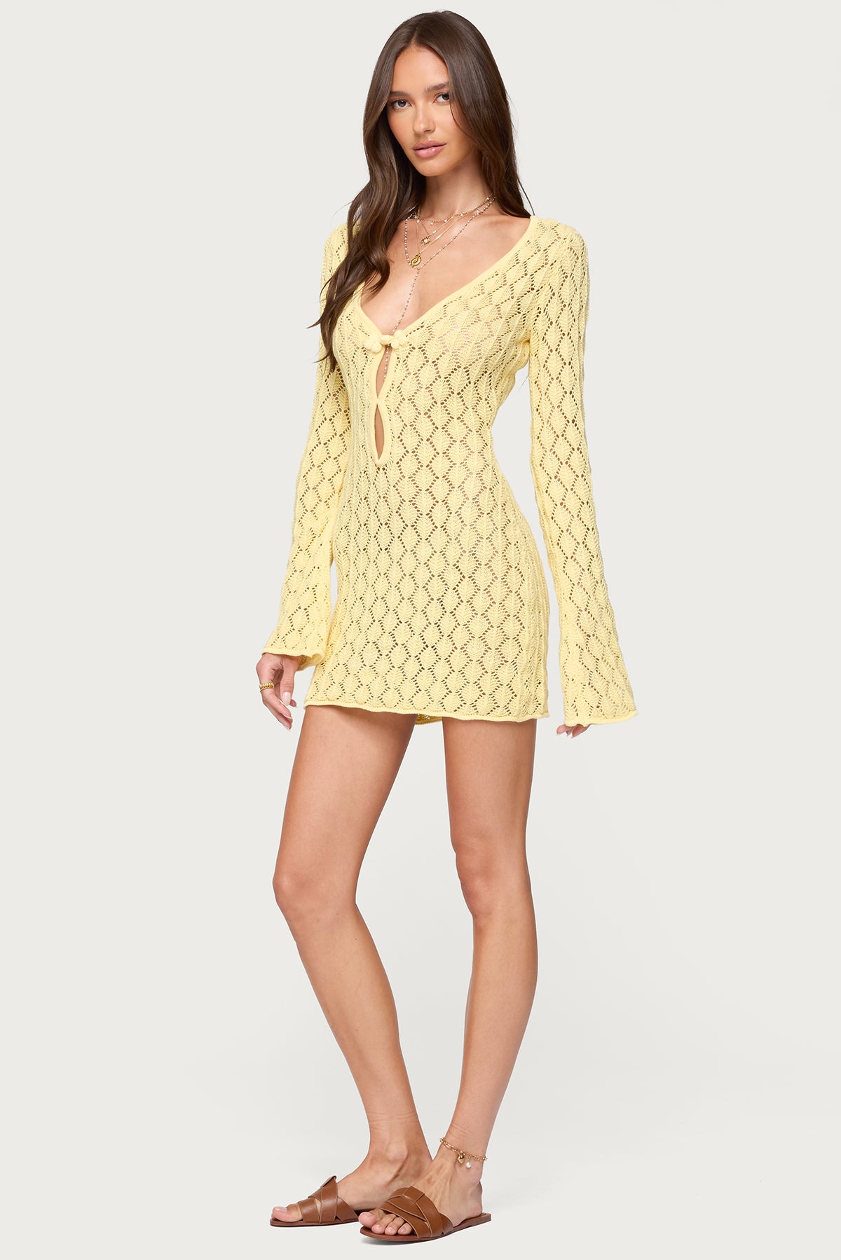 Brie Cut Out Crochet Mini Dress