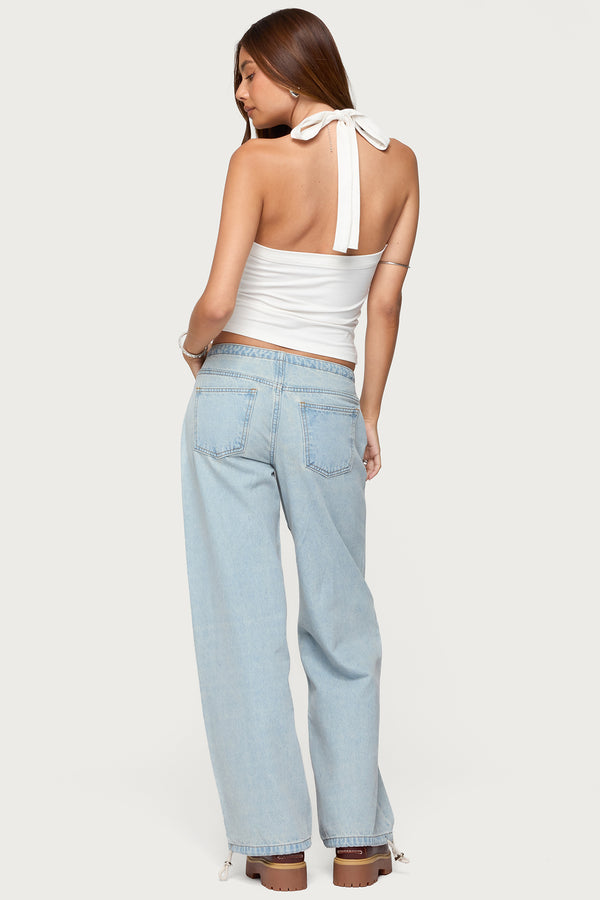Kylan Asymmetric Halter Top view 2