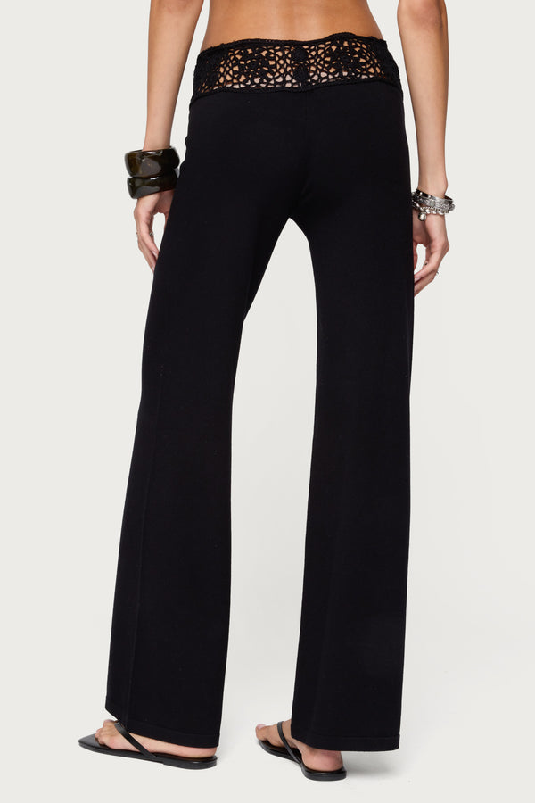 Kirsty Crochet Waist Knit Pants view 2