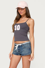 10 Floral Lacey Patch Tank Top