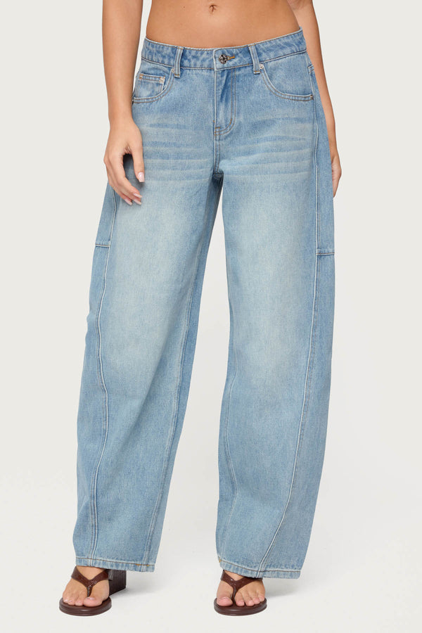 Korie Low Rise Barrel Leg Jeans view 2
