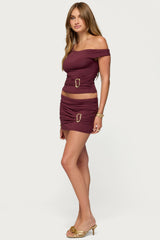 Kenia Abstract Ring Mini Skirt
