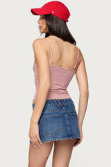 Tova Striped Scoop Tank Top