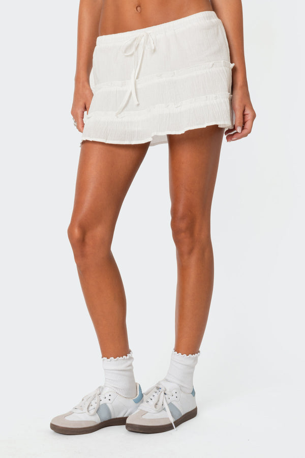 Lora Tiered Mini Skirt view 2