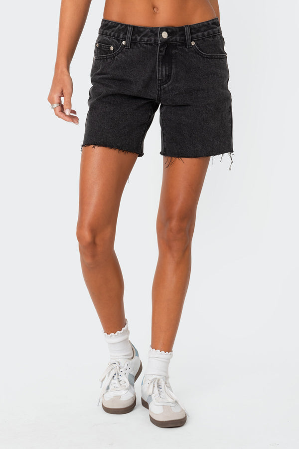 Tomboy Low Rise Denim Shorts view 2