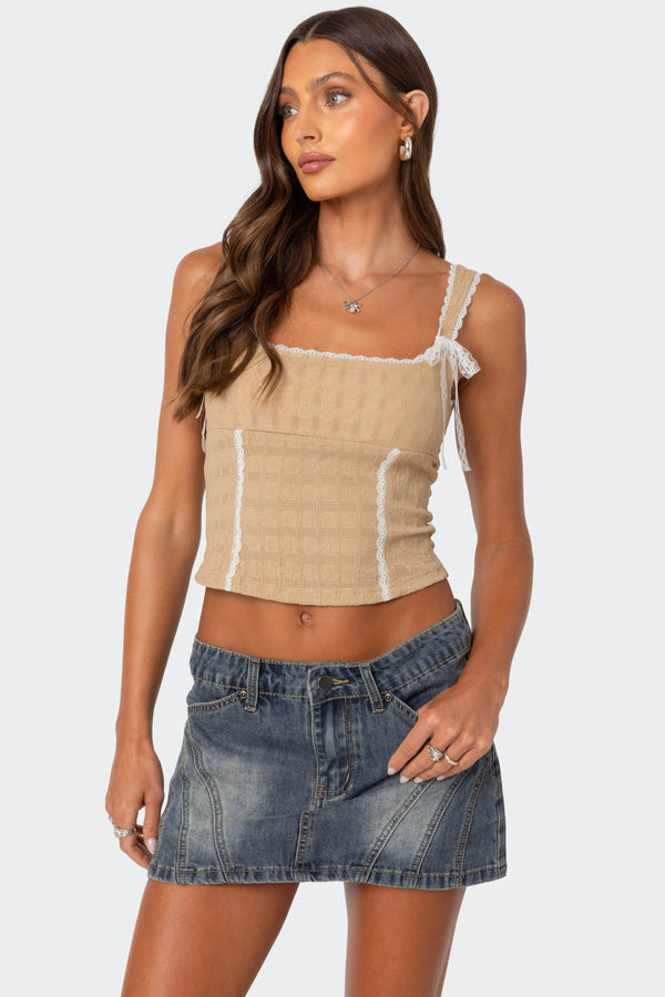 Textured Bustier Top view 1