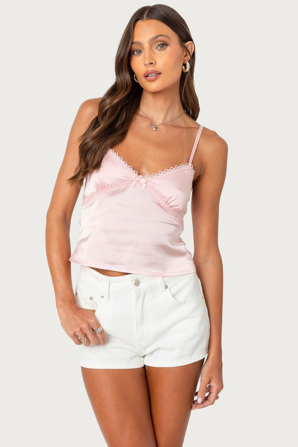 Imani Satin Effect Tank Top view 1