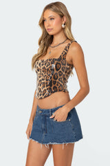 Sequin Leopard Printed Top