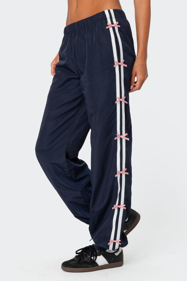 Bow Stripe Nylon Track Pants view 2