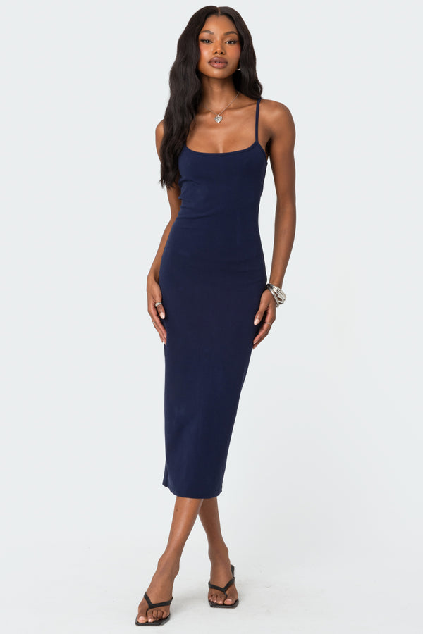 Air Back Slitted Midi Dress view 2