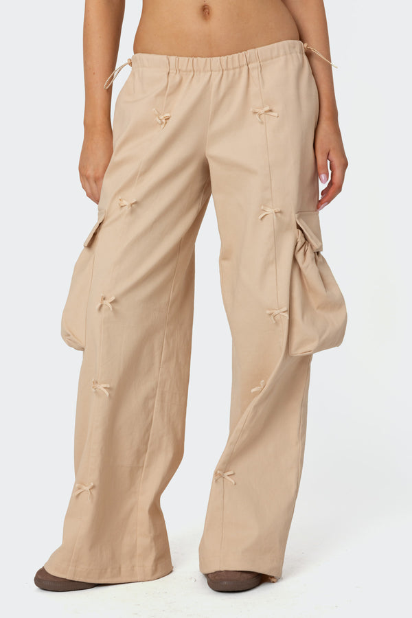 Bow Trim Cargo Parachute Pants view 2