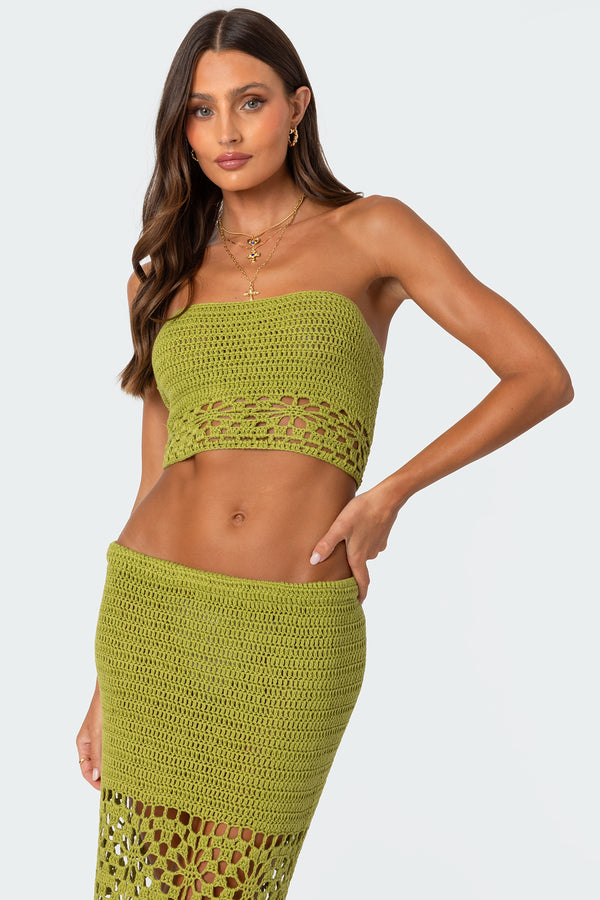 Ida Crochet Tube Top view 1