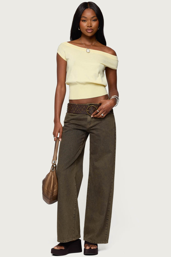 Michaela Off Shoulder Knit Top view 2