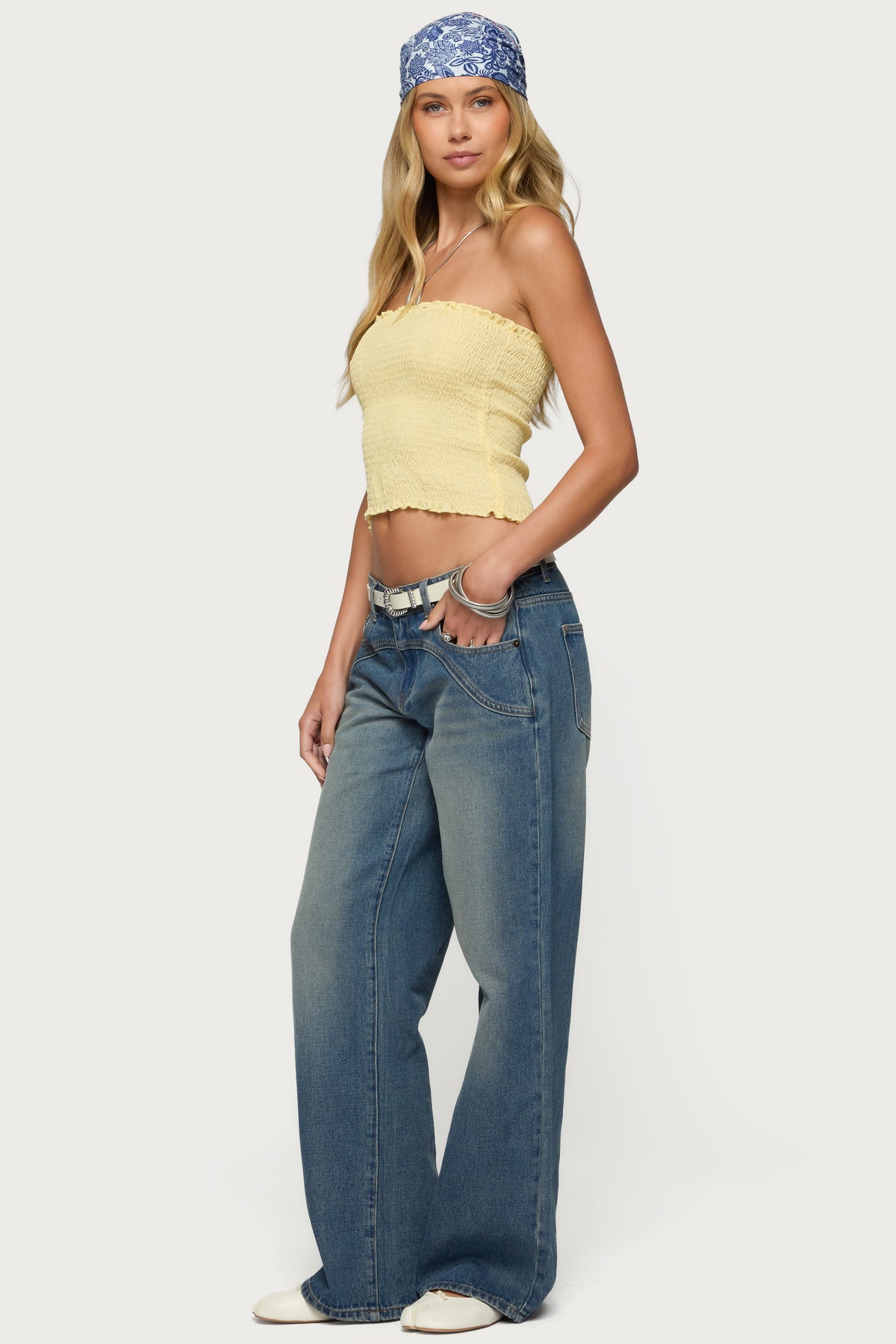 Ronny Western Low Rise Baggy Jeans