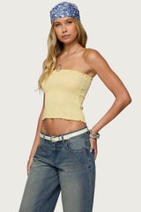 Emmet Strapless Scrunch Top