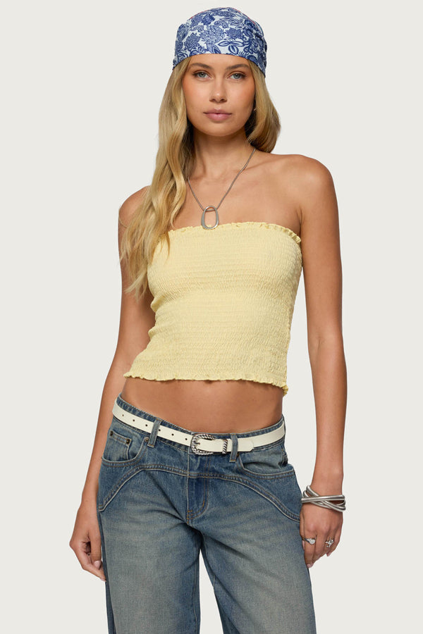 Emmet Strapless Scrunch Top view 1