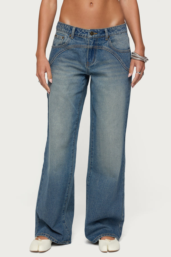 Ronny Western Low Rise Baggy Jeans view 2