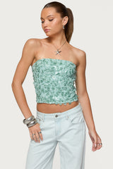 Brynn Sequin Strapless Top