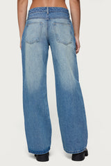 Magda Acid Wash Low Rise Baggy Jeans