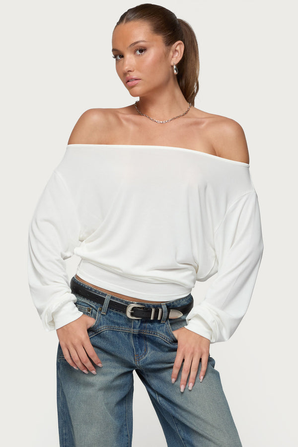 Nannie Off Shoulder Oversized Top view 1