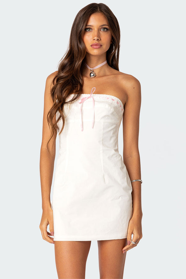 Poplin Bustier Mini Dress view 2