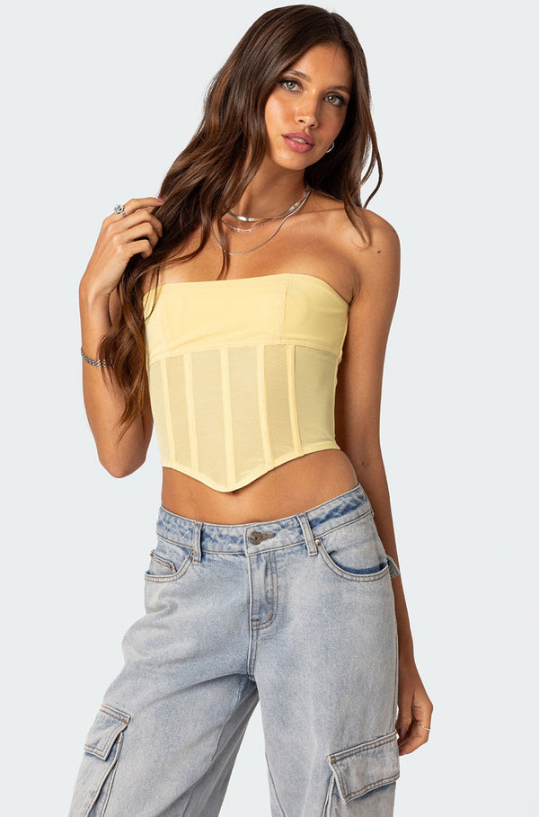 Evangeline Sheer Mesh Corset view 1
