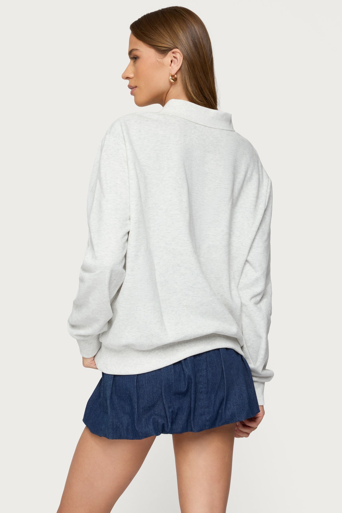 Scholar Oversized Polo Sweatshirt