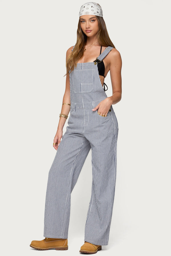 Tamsin Striped Overalls view 2