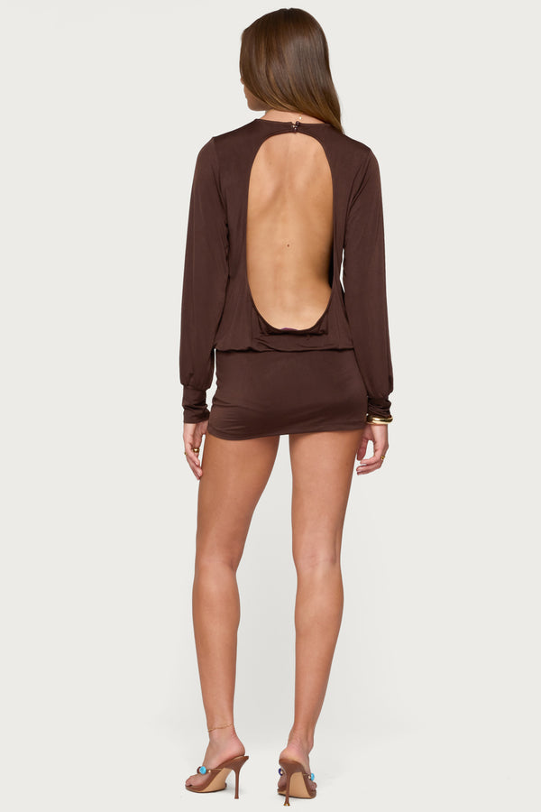 Guilia Backless Long Sleeve Romper view 1