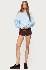 Studded Belt Denim Micro Shorts