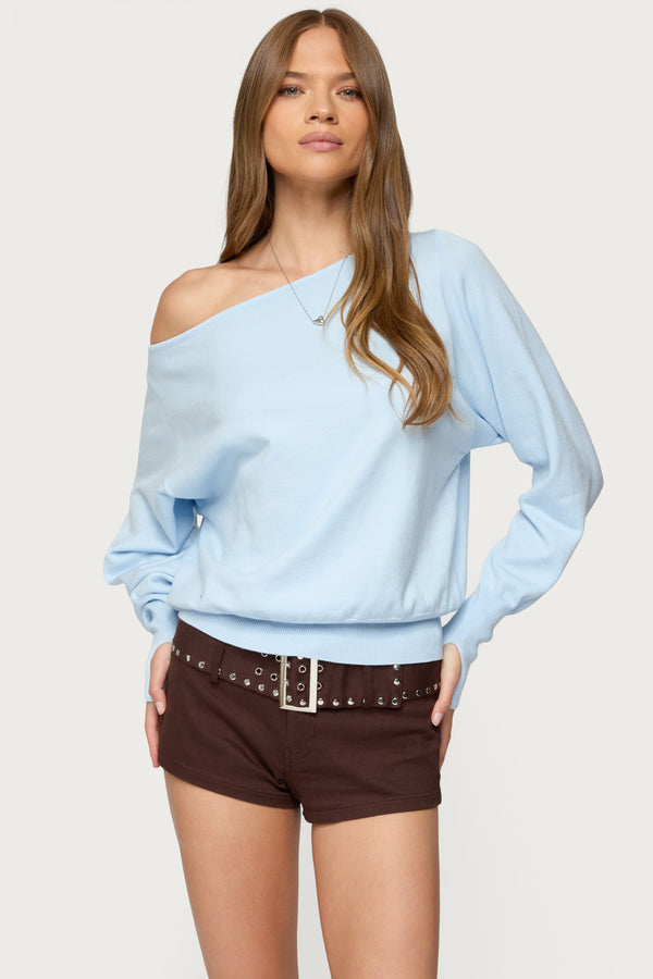 Off Shoulder Oversized Sweater view 1