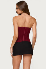 Guinivere Smocked Strapless Corset