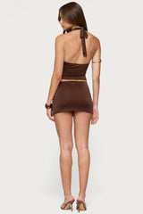 Isaiah Abstract Ring Halter Top