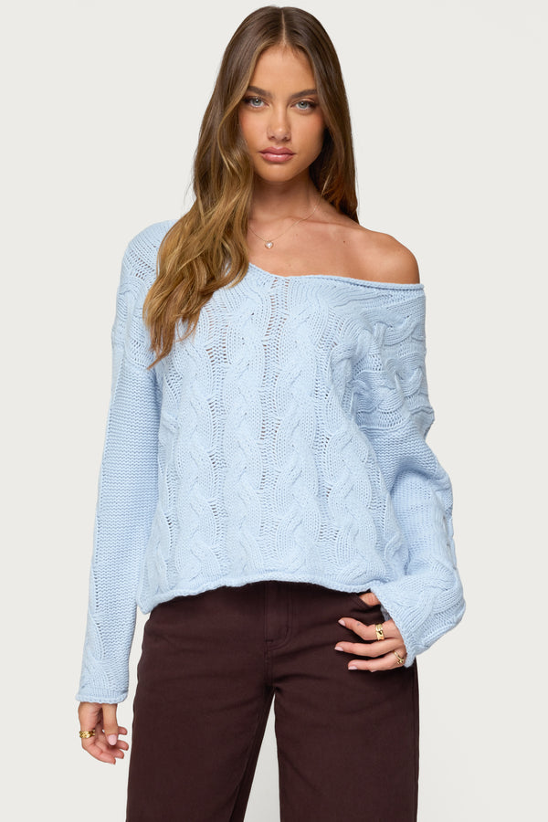 Inga Oversized Cable Knit Sweater view 1