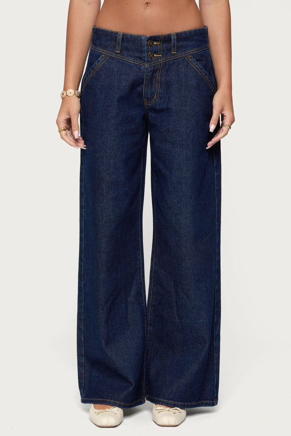 Meredith Low Rise Wide Leg Jeans view 2