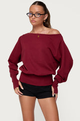 Off Shoulder Oversized Sweater
