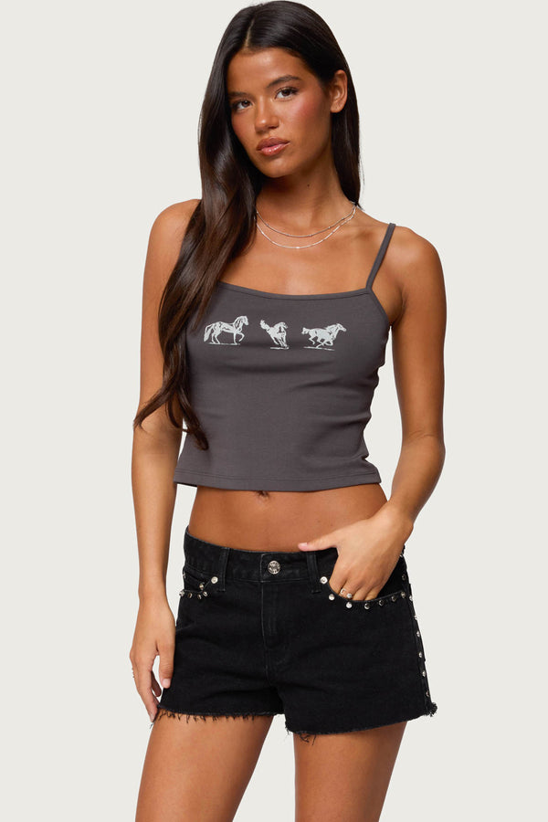 Wild Horses Graphic Tank Top view 2