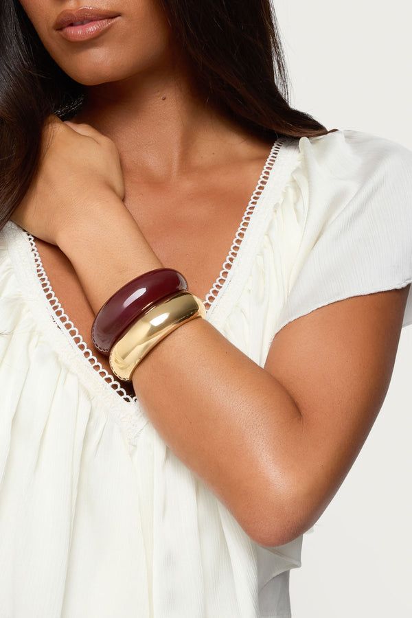Chunky Cuff Bracelet Set view 1
